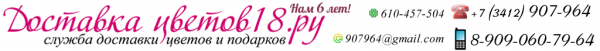 Логотип компании Доставка цветов18.ру
